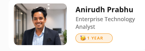 Anirudh Prabhu — Enterprise Technology Analyst — 1 year
